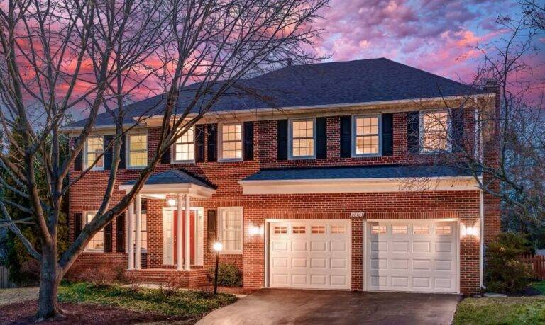 Garrell Group Top Ashburn Realtor 20763 Spiceberry Ct   Twilight Front Pic