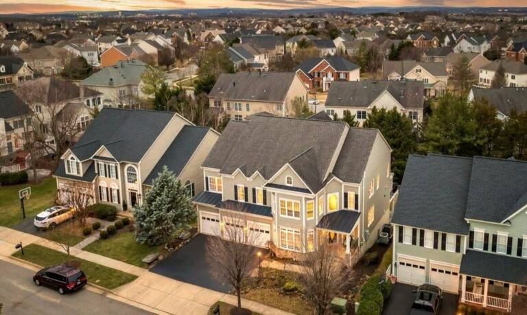 Garrell Group   Top Lansdowne Realtor   19247 Mill Site Pl   Twilight Arial