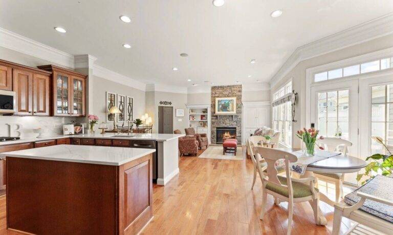 Open concept kitchen and family room of Loudoun County home sold in the current market by the best real estate agents
