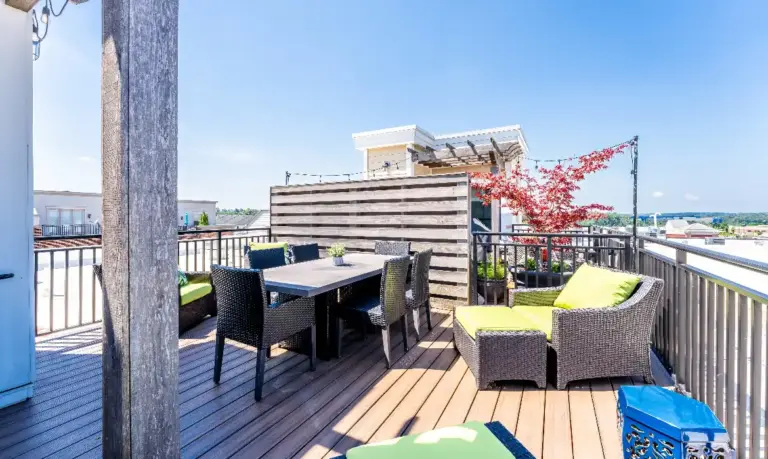Rooftop deck of a Leesburg property sold by the best local realtors Jean Garrell and Garrell Group