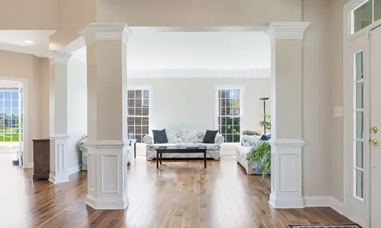 Staged living room of Leesburg home sold by top Loudoun County real estate agents