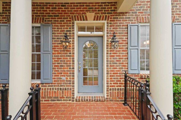 Brick porch and formal entry of Leesburg home for sale by the best Leesburg realtor agent Jean Garrell Group real estate team