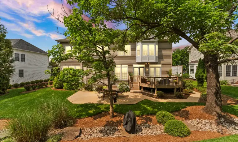 Backyard of a luxury real estate listing home for sale in Leesburg, VA from top Loudoun County realtor agents